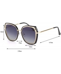 Aviator Sunglasses Hollow Film Sunglasses Women's Polarizing Sunglasses - D - CT18QO9DZMW $29.88