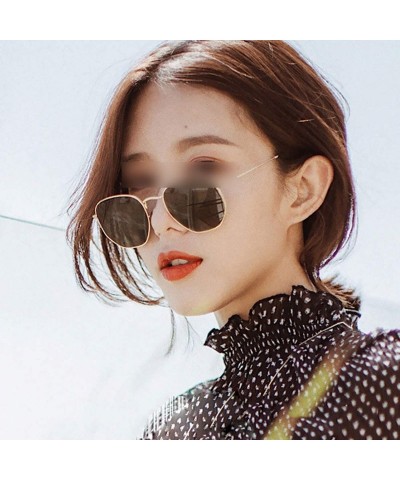 Goggle Sunglasses Women Classic Small Square Frame Alloy Glasses 2020 New Style Retro - As Shown1 - CS199CMU9I8 $30.79