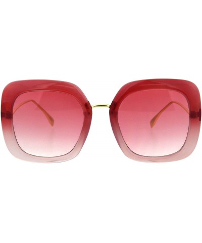 Square Oversized Square Designer Style Sunglasses Womens UV 400 Shades - Pink (Pink) - CH18IEE8CHN $21.76