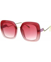 Square Oversized Square Designer Style Sunglasses Womens UV 400 Shades - Pink (Pink) - CH18IEE8CHN $12.22