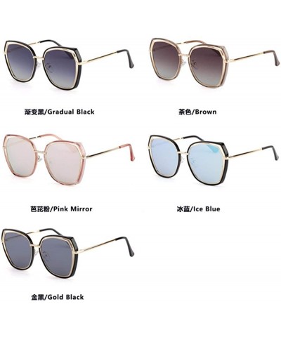 Aviator Sunglasses Hollow Film Sunglasses Women's Polarizing Sunglasses - D - CT18QO9DZMW $29.88