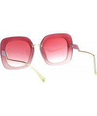Square Oversized Square Designer Style Sunglasses Womens UV 400 Shades - Pink (Pink) - CH18IEE8CHN $12.22