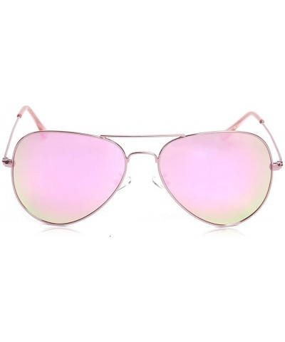Aviator Mirrored Aviator Sunglasses Polarized Reflective Sunglasses for Women Men J-P-3025 Classic Style 56mm - UV400 - CM18H...