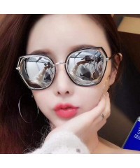 Aviator Sunglasses Hollow Film Sunglasses Women's Polarizing Sunglasses - D - CT18QO9DZMW $29.88