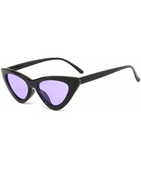 Oversized Female Sunglasses Outdoor Glasses Cat Eye Sunglasses for Women Goggles Plastic Frame - Black-purple - C118D5SG7S8 $...