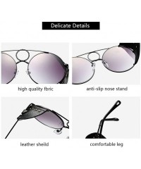 Shield Steampunk Sunglasses Vintage Retro Eyewear UV 400 Protection Matel Frame - 4 - C81992QD4SX $18.85