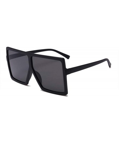 Oval Oversized Shades Woman Sunglasses Black Fashion Square Glasses Big Frame Vintage Retro Unisex Oculos Feminino - CK199CLC...