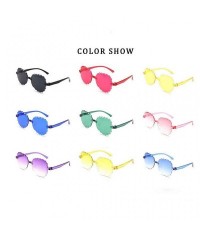 Wrap Sunglasses Frameless Multilateral Colorful Accessories - D - C5190HKHHDO $8.44
