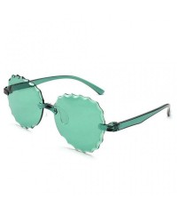 Wrap Sunglasses Frameless Multilateral Colorful Accessories - D - C5190HKHHDO $8.44