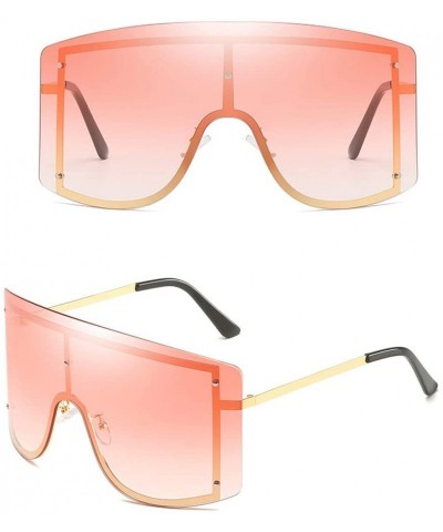 Rectangular Oversized Sunglasses for Women Sports UV Pretection Shades Sun Glasses Eyewear - A - C618X6HEKYL $11.91