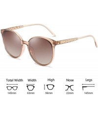 Sport Vintage Oversized Polarized Sunglasses for Women 100% UV400 Protection WS069 - Brown Frame Brown Lens - CD18MDDNZN3 $11.25