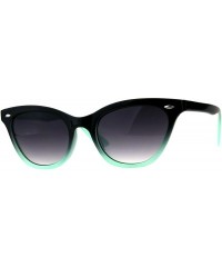 Oval Womens Oval Cateye Fashion Sunglasses Black & Color 2 Tone Shades UV 400 - Black Mint - CD18DQ2SKZ0 $7.87