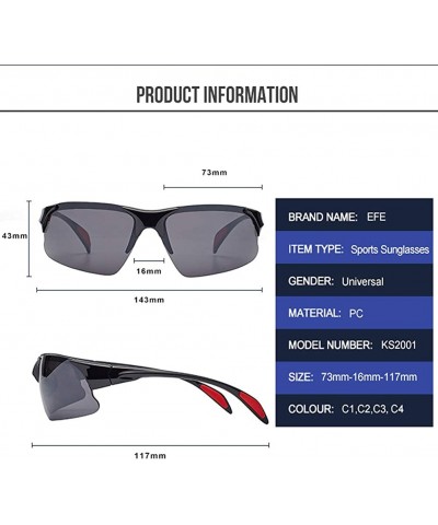 Semi-rimless Sunglasses Recreation Semi rimless Protection - 01-c1_non-polarized - CG18N9SYLGL $13.23