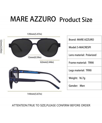 Oversized Sunglasses for Men Polarized UV Protection Vintage Aviator Frame Fishing Driving - Green - CJ18WRTR306 $16.45