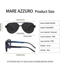 Oversized Sunglasses for Men Polarized UV Protection Vintage Aviator Frame Fishing Driving - Green - CJ18WRTR306 $16.45