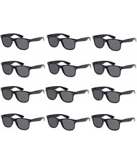 Wayfarer 12-PACK Black Frame Smoke Lens Vintage Sunglasses - CV12O3IGTLE $41.09