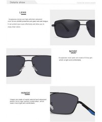 Square Genuine quality square sunglasses men fashion polarized and UV400 Ultra light Al-Mg - Gold/Brown - C518I6RGXO0 $27.26