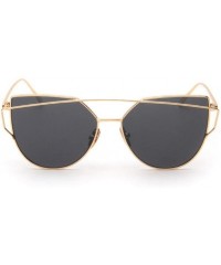 Wayfarer Sunglasses Clearance Fashion Twin Beams - Gold - CA18DOQ5LEL $18.51