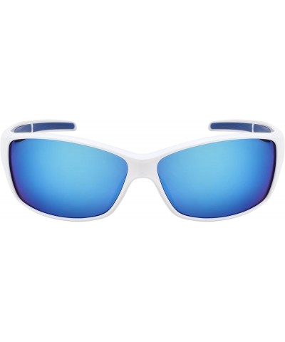Sport Sports Wrap Sunglasses w/Color Mirror Lens 570086 - White - CI1847GKIQI $11.64
