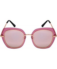 Shield Floating Irregular Shaped Sunglasses w/Color Lens 3163-FLRV - Gold+red - CH186H5Q6S5 $19.61