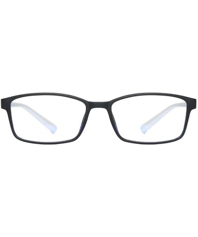 Square Unisex Full Frame Square Anti-Blue Light Reduce Eye Strain Glasses - Black White - CU196XIGL8E $18.07