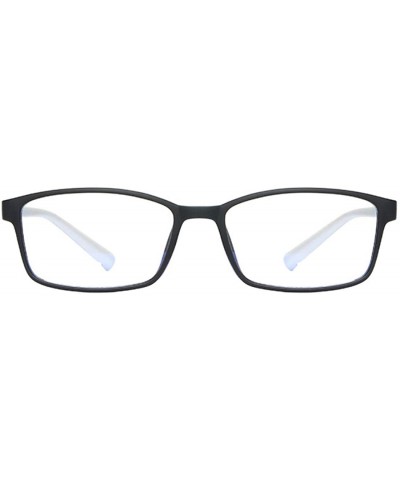 Square Unisex Full Frame Square Anti-Blue Light Reduce Eye Strain Glasses - Black White - CU196XIGL8E $8.17