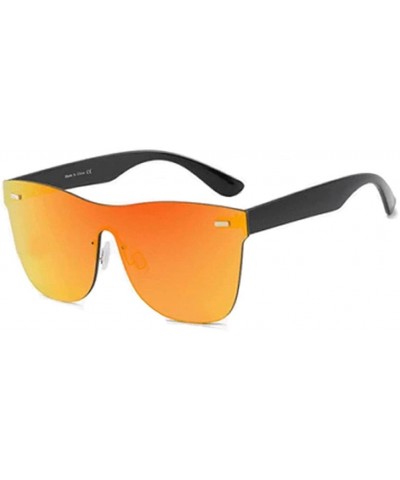 Rimless Infinity Fashion Colored Sunglasses - Orange - CP18WEKMOTD $10.69