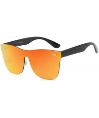 Rimless Infinity Fashion Colored Sunglasses - Orange - CP18WEKMOTD $10.69