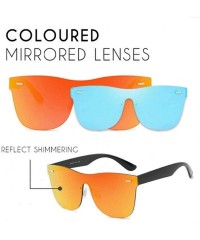 Rimless Infinity Fashion Colored Sunglasses - Orange - CP18WEKMOTD $10.69