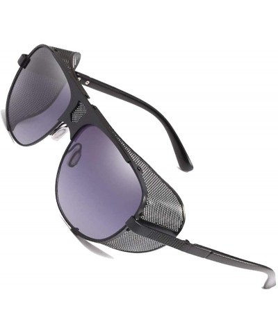 Shield Sunglasses Side Shield Steampunk Vintage Cool UV Protection Windproof Glasses For Women&Men - C2 - CQ18I7ATIQ2 $21.27