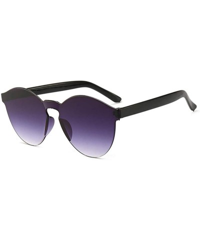 Oval New piece piece sunglasses - candy-colored ocean piece - male sunglasses - ladies fashion sunglasses-Double grey - CU198...