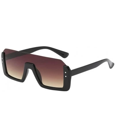 Sport Sunglasses Oversized Performance Mirrored - Coffee - CI199KU03AQ $15.63