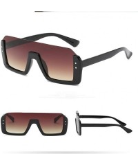 Sport Sunglasses Oversized Performance Mirrored - Coffee - CI199KU03AQ $16.26