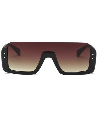 Sport Sunglasses Oversized Performance Mirrored - Coffee - CI199KU03AQ $16.26