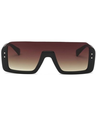 Sport Sunglasses Oversized Performance Mirrored - Coffee - CI199KU03AQ $8.87