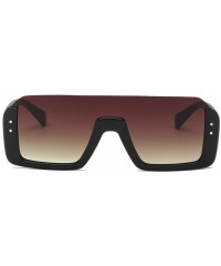 Sport Sunglasses Oversized Performance Mirrored - Coffee - CI199KU03AQ $16.26