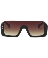 Sport Sunglasses Oversized Performance Mirrored - Coffee - CI199KU03AQ $16.26