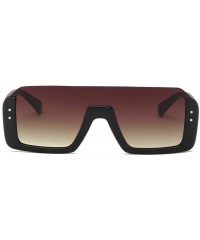 Sport Sunglasses Oversized Performance Mirrored - Coffee - CI199KU03AQ $8.87