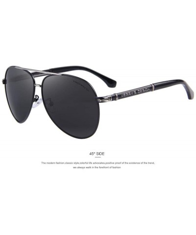 Oversized Design Men Classic Brand Sunglasses HD Polarized Aluminum Sun Glasses C01 Black - C01 Black - CT18XGEAIDD $13.93