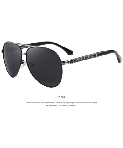 Oversized Design Men Classic Brand Sunglasses HD Polarized Aluminum Sun Glasses C01 Black - C01 Black - CT18XGEAIDD $33.90