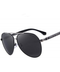 Oversized Design Men Classic Brand Sunglasses HD Polarized Aluminum Sun Glasses C01 Black - C01 Black - CT18XGEAIDD $13.93