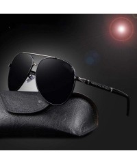 Oversized Design Men Classic Brand Sunglasses HD Polarized Aluminum Sun Glasses C01 Black - C01 Black - CT18XGEAIDD $13.93