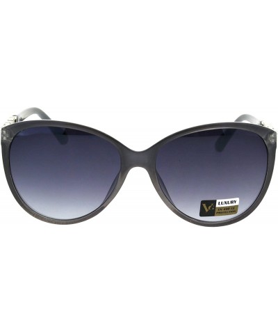 Butterfly Womens Rhinestone Jewel Designer Fashion Butterfly Plastic Sunglasses - Grey Smoke - C618E67KOOK $20.45