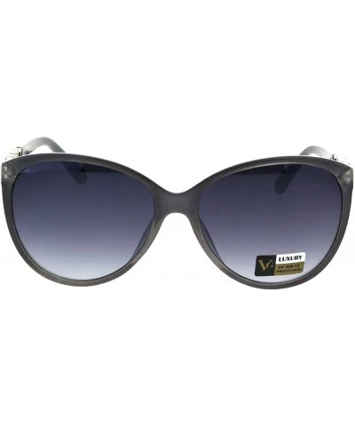 Butterfly Womens Rhinestone Jewel Designer Fashion Butterfly Plastic Sunglasses - Grey Smoke - C618E67KOOK $19.39
