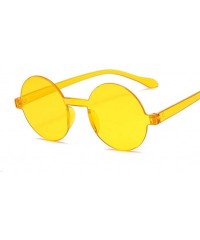 Round Round Frame Sunglasses Women Retro Black Yellow Sun Glasses Female Outdoor Driving - Black Gray - CX198XZZOCC $10.29