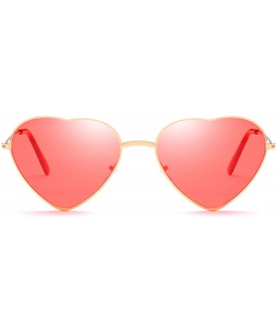 Goggle Heart Shaped Sunglasses Women Fashion LOVE Clear Ocean Lenses Pink Sun Glasses Oculos UV400 - Ocean Blue - C6197Y7KX4Z...