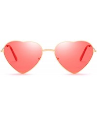 Goggle Heart Shaped Sunglasses Women Fashion LOVE Clear Ocean Lenses Pink Sun Glasses Oculos UV400 - Ocean Blue - C6197Y7KX4Z...