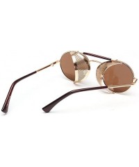 Goggle Sunglasses Side Shield Steampunk Vintage Cool UV Protection Round Glasses For Women&Men - C2 - CI12LWU9ISD $20.61