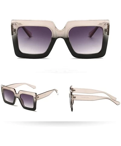 Wrap Glasses- Women Man Vintage Big Frame Square Shape Sunglasses Eyewear Retro Unisex - 9200c - CB18ROYOLA6 $16.89