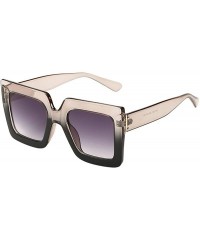 Wrap Glasses- Women Man Vintage Big Frame Square Shape Sunglasses Eyewear Retro Unisex - 9200c - CB18ROYOLA6 $8.79